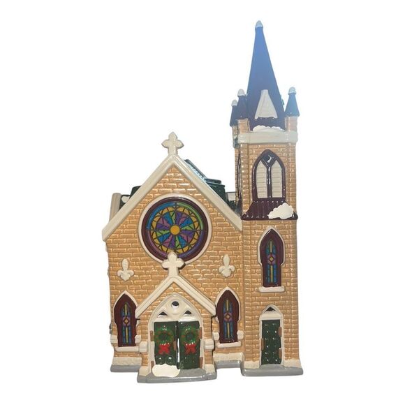 Department 56 Snow Village Mount Olivet Church 5442-9 Retired 1993 EUC - Picture 1 of 10